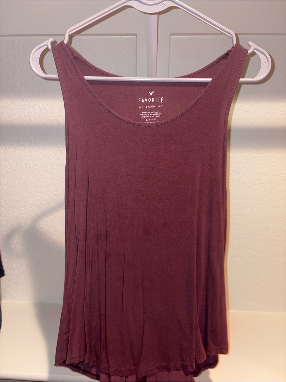 American Eagle Outfitters Women's Scoop Tank Top - Burgundy Plum
